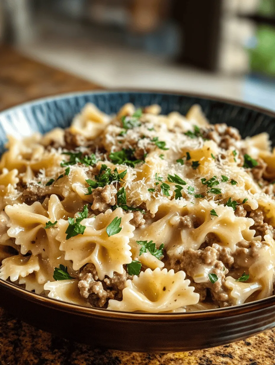 Creamy Beef and Bowtie Pasta: A Comforting Delight