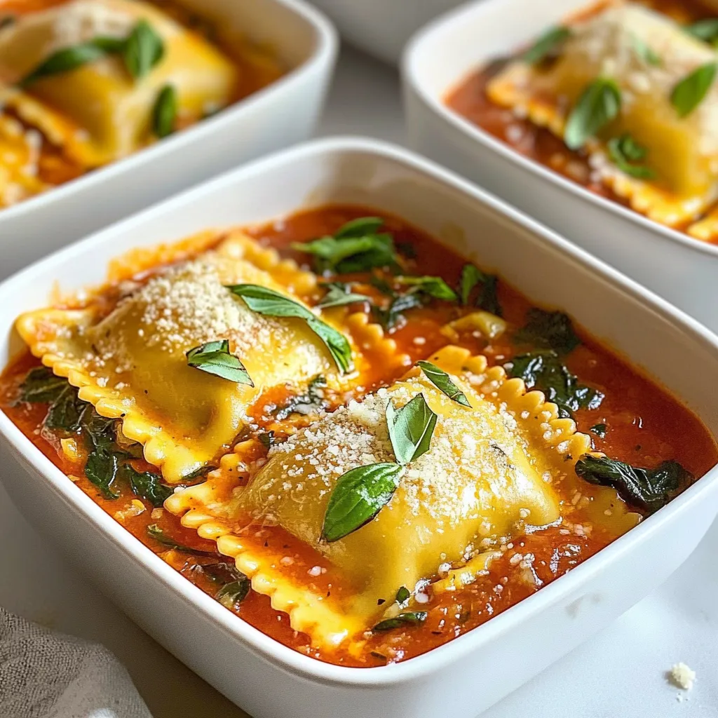 Creamy Tomato Spinach Ravioli Delightful Dinner Idea