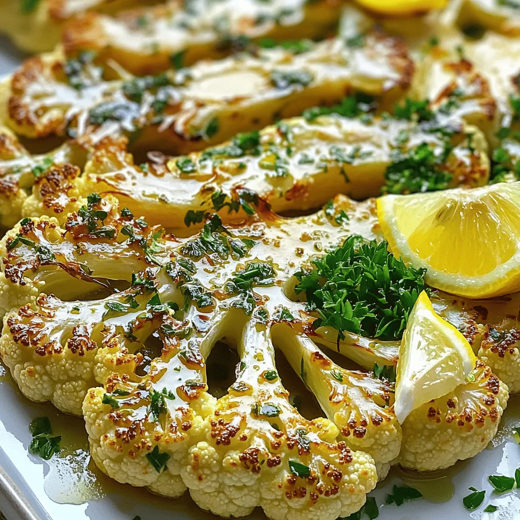 Garlic Herb Roasted Cauliflower Steaks Savory Delight