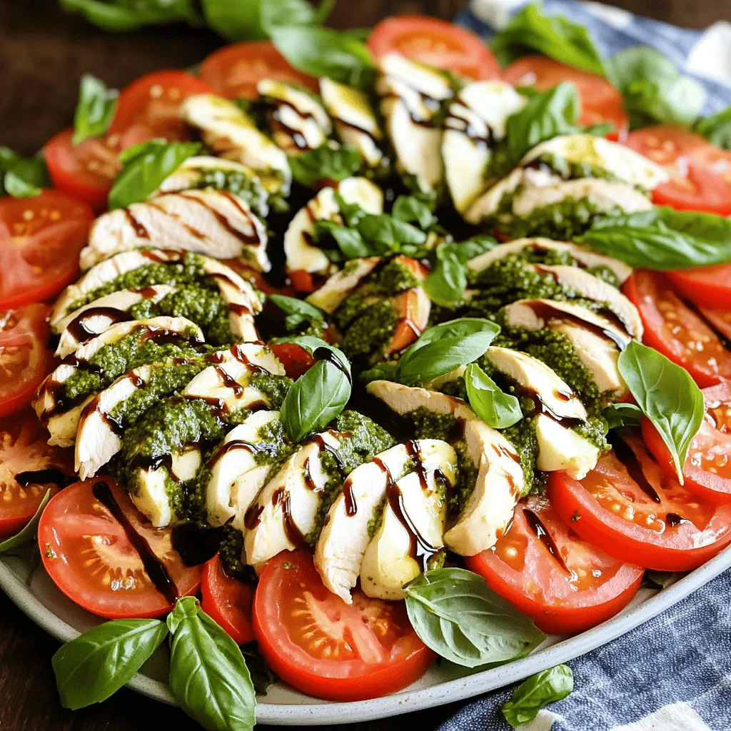 Pesto Chicken Caprese Salad Fresh and Flavorful Dish