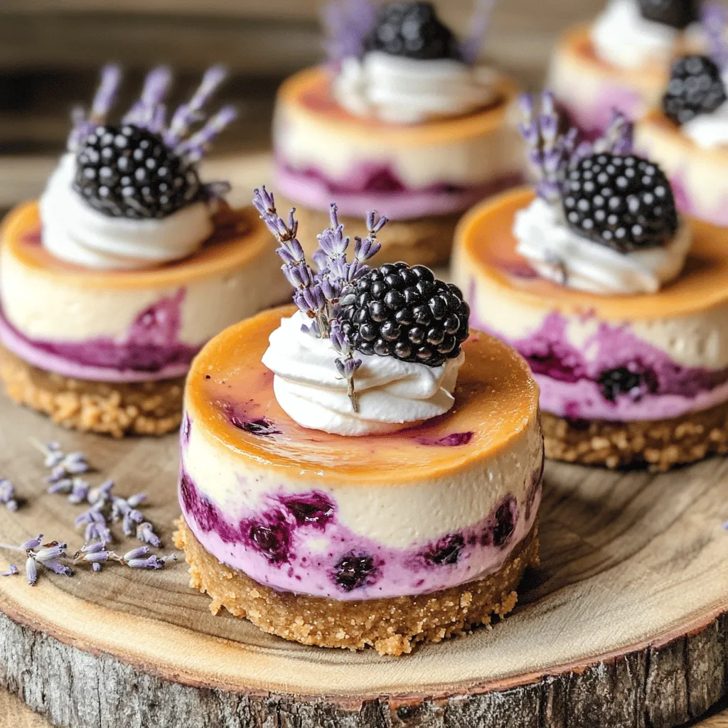 Blackberry Lavender Cheesecakes Recipe