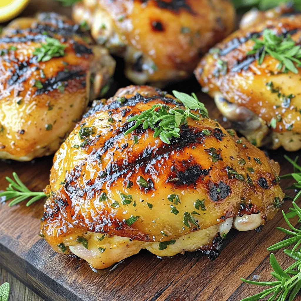 Lemon Herb Grilled Chicken Thighs Deliciously Flavorful