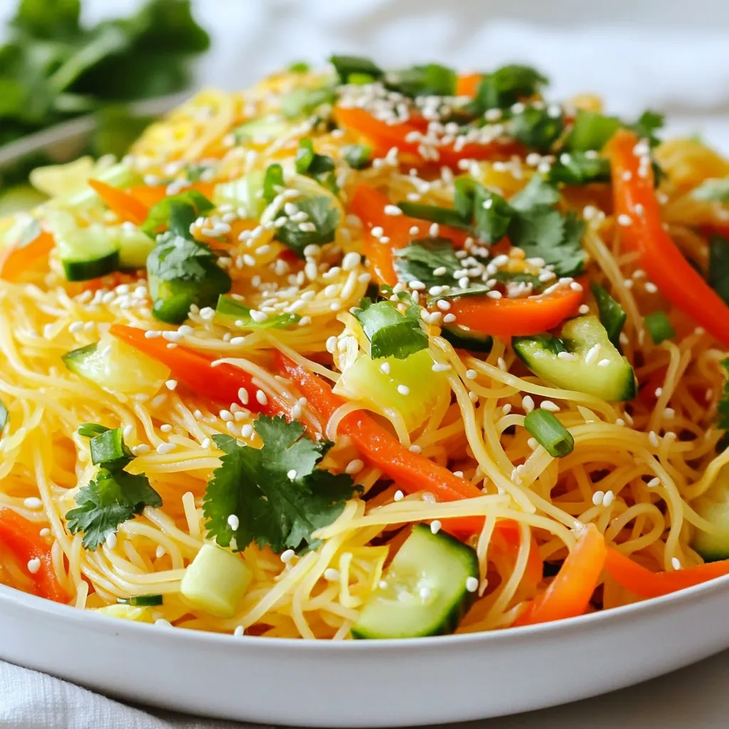 Sweet Chili Sesame Noodle Salad Fresh and Quick Dish