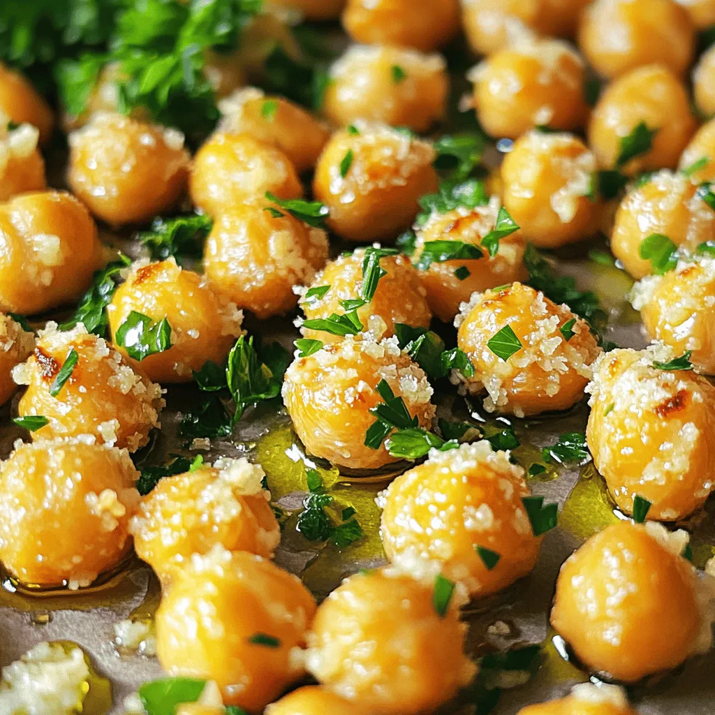Garlic Parmesan Roasted Chickpeas Crispy Snack Idea