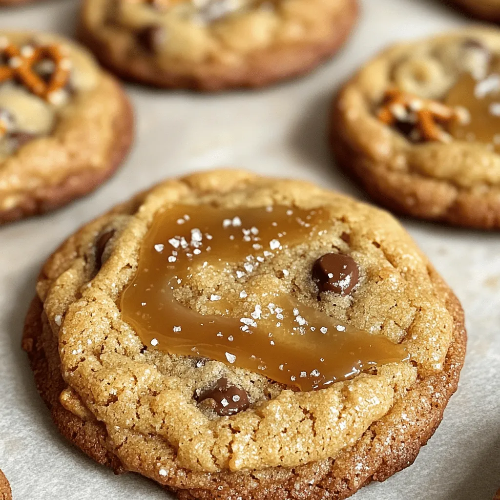 Salted Caramel Pretzel Cookies Crunchy and Sweet Treat