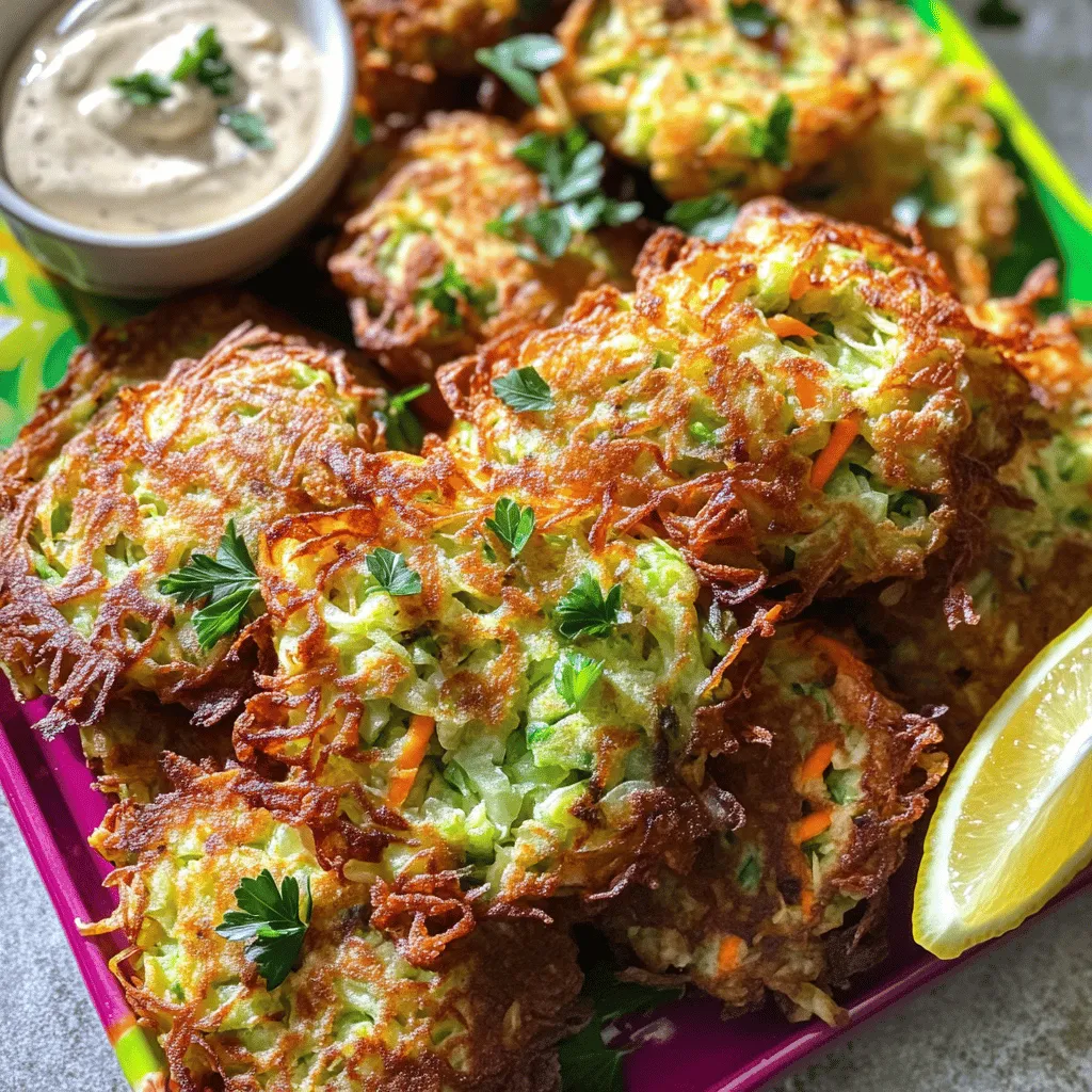 Crispy St. Patrick&#8217;s Day Cabbage Fritters with Garlic Sauce