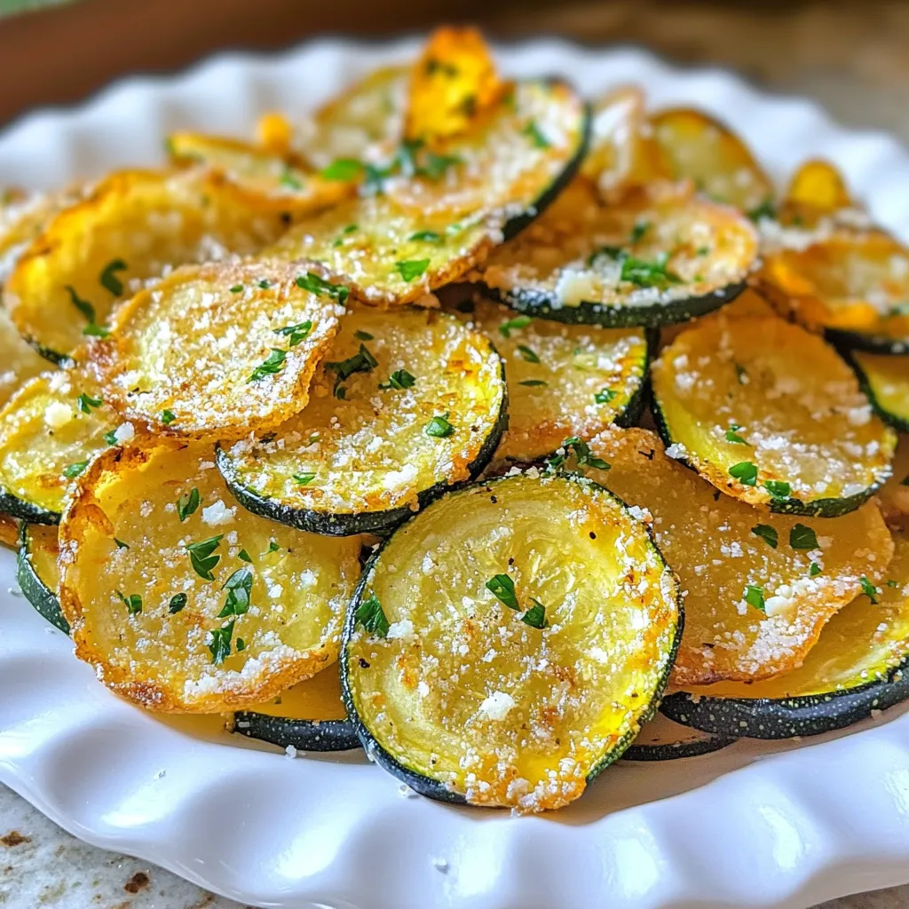 Garlic Parmesan Zucchini Chips Crispy and Flavorful Snack
