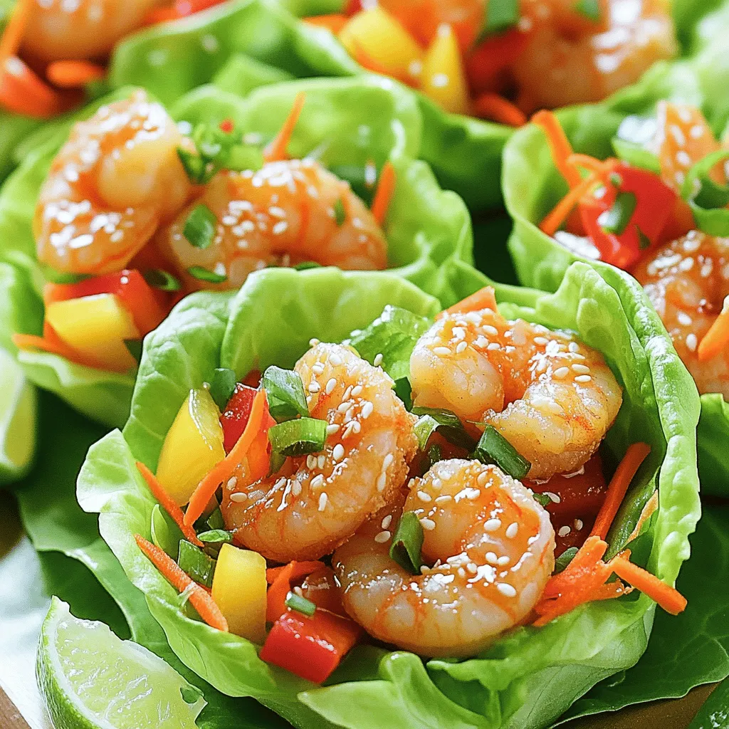 Firecracker Shrimp Lettuce Cups Flavorful and Fresh