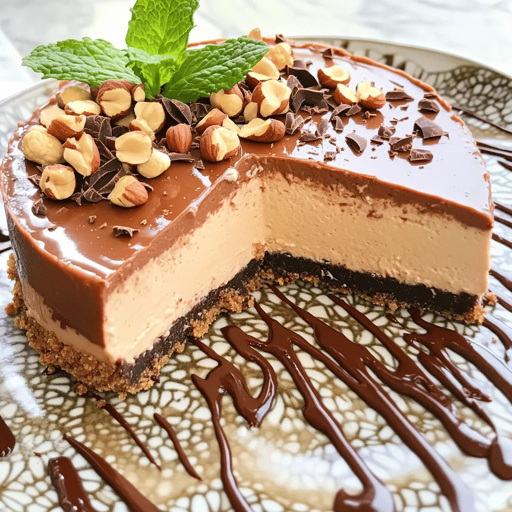 - 200g digestive biscuits, crushed - 100g unsalted butter, melted - 400g cream cheese, softened - 1 cup Nutella - 1 cup heavy whipping cream - 1/2 cup powdered sugar - 1 teaspoon vanilla extract