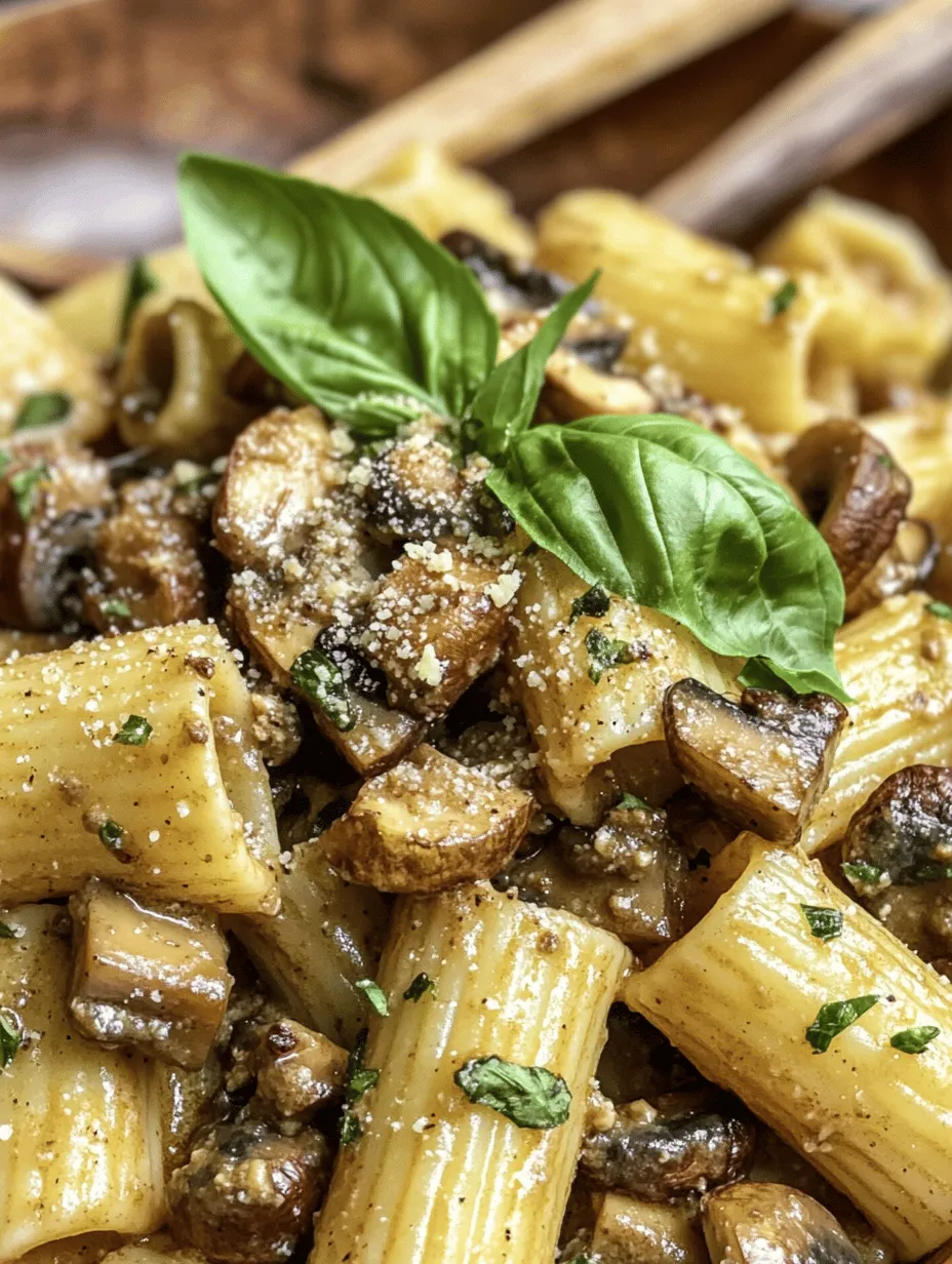 Rigatoni with Vegan Walnut Mushroom Meat Sauce