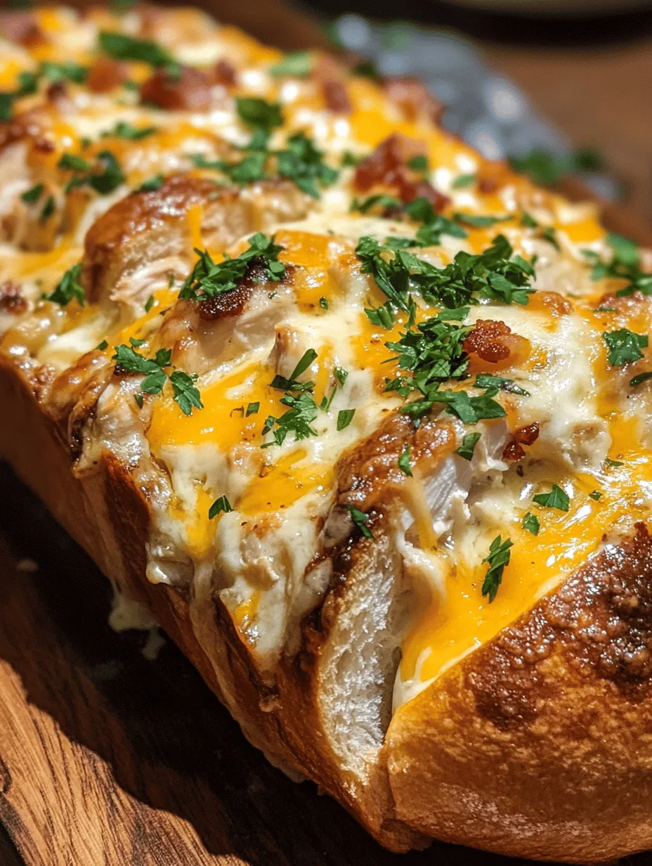 Delicious Chicken Bacon Ranch Stuffed Bread Recipe