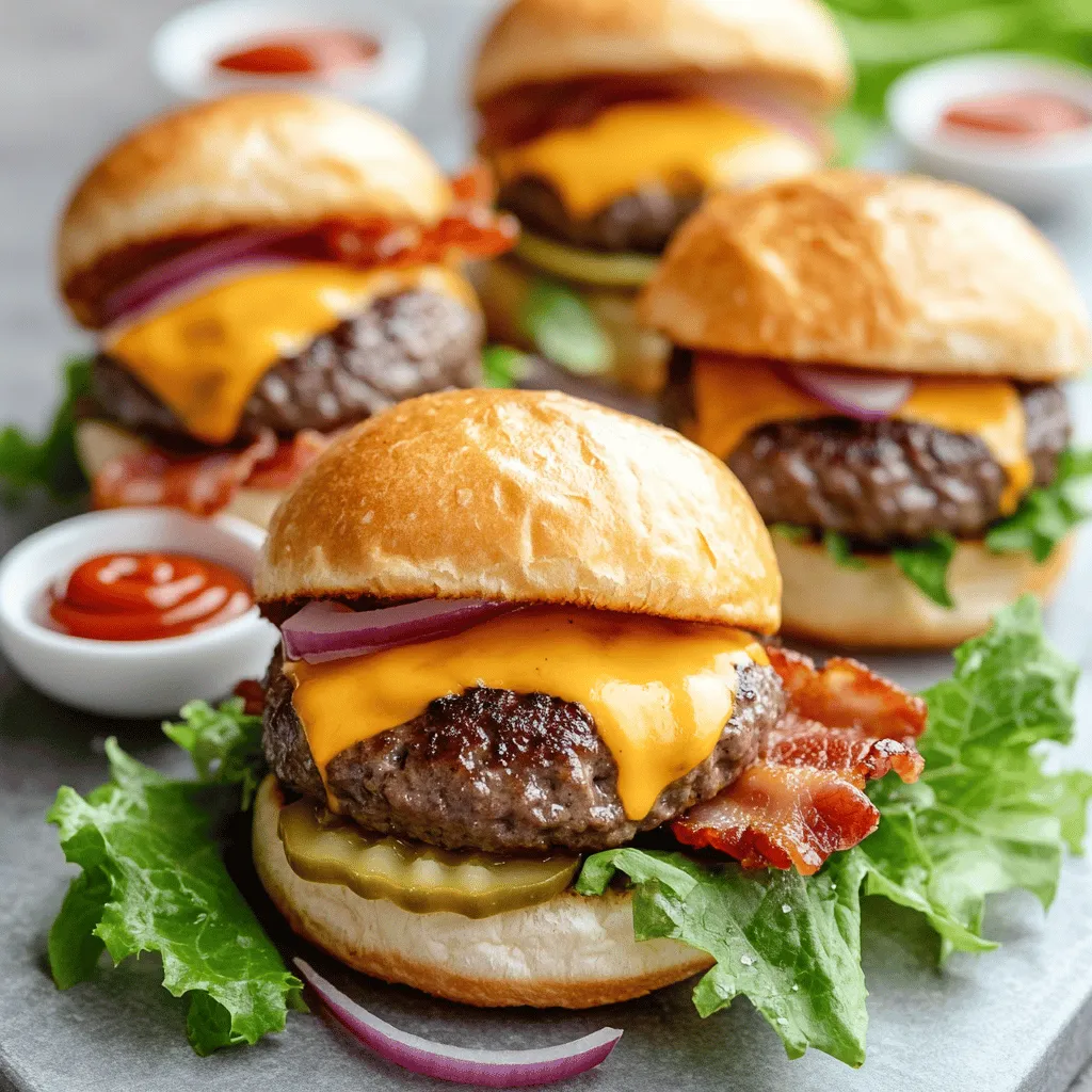 Mini Beef Bacon Cheeseburger Bites Flavorful Party Snack