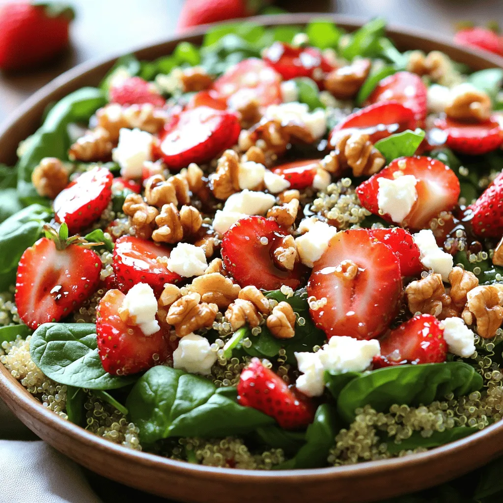 Fresh Strawberry Spinach Quinoa Salad Delightful Boost