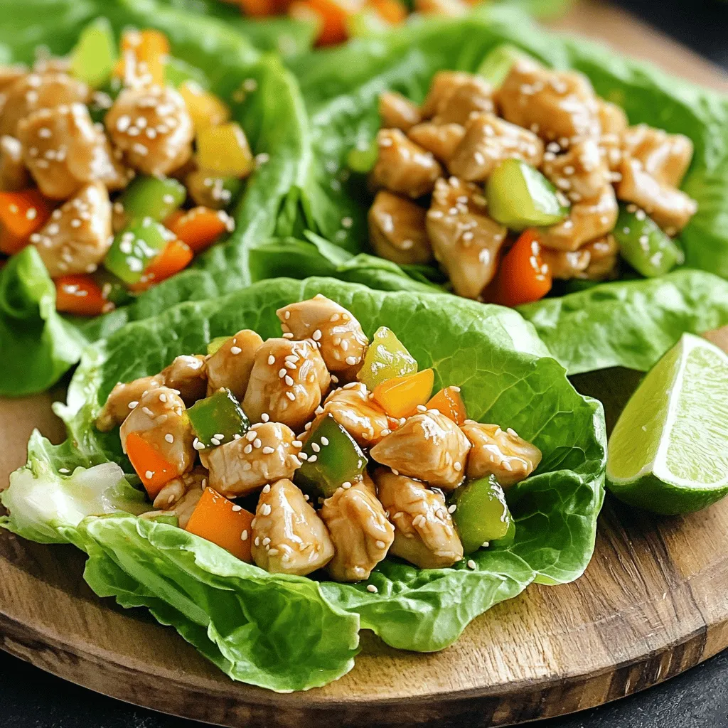 Honey-Lime Chicken Lettuce Wraps Flavorful Delight
