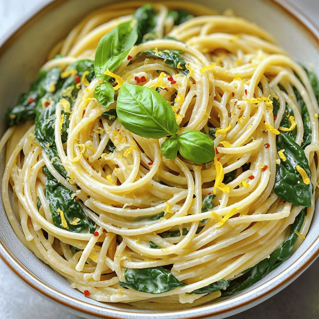 Lemon Spinach Pasta Simple and Flavorful Recipe