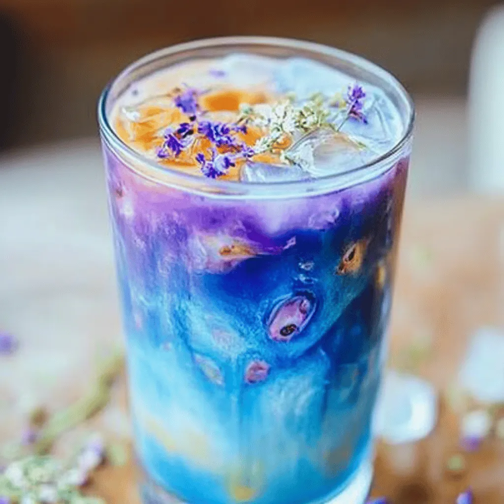 Drinking iced butterfly pea flower tea latte offers many health benefits. This tea is rich in antioxidants. Antioxidants help fight free radicals in the body. They can lower the risk of chronic diseases. Many people enjoy butterfly pea flower tea for relaxation. It may help calm your mind and body.