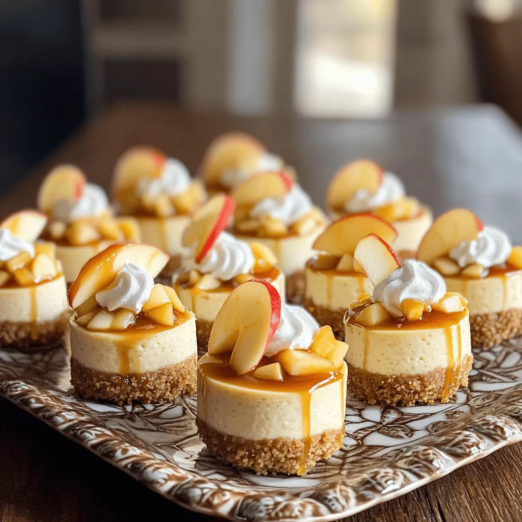 Mini Caramel Apple Cheesecake Bites Scrumptious Treat