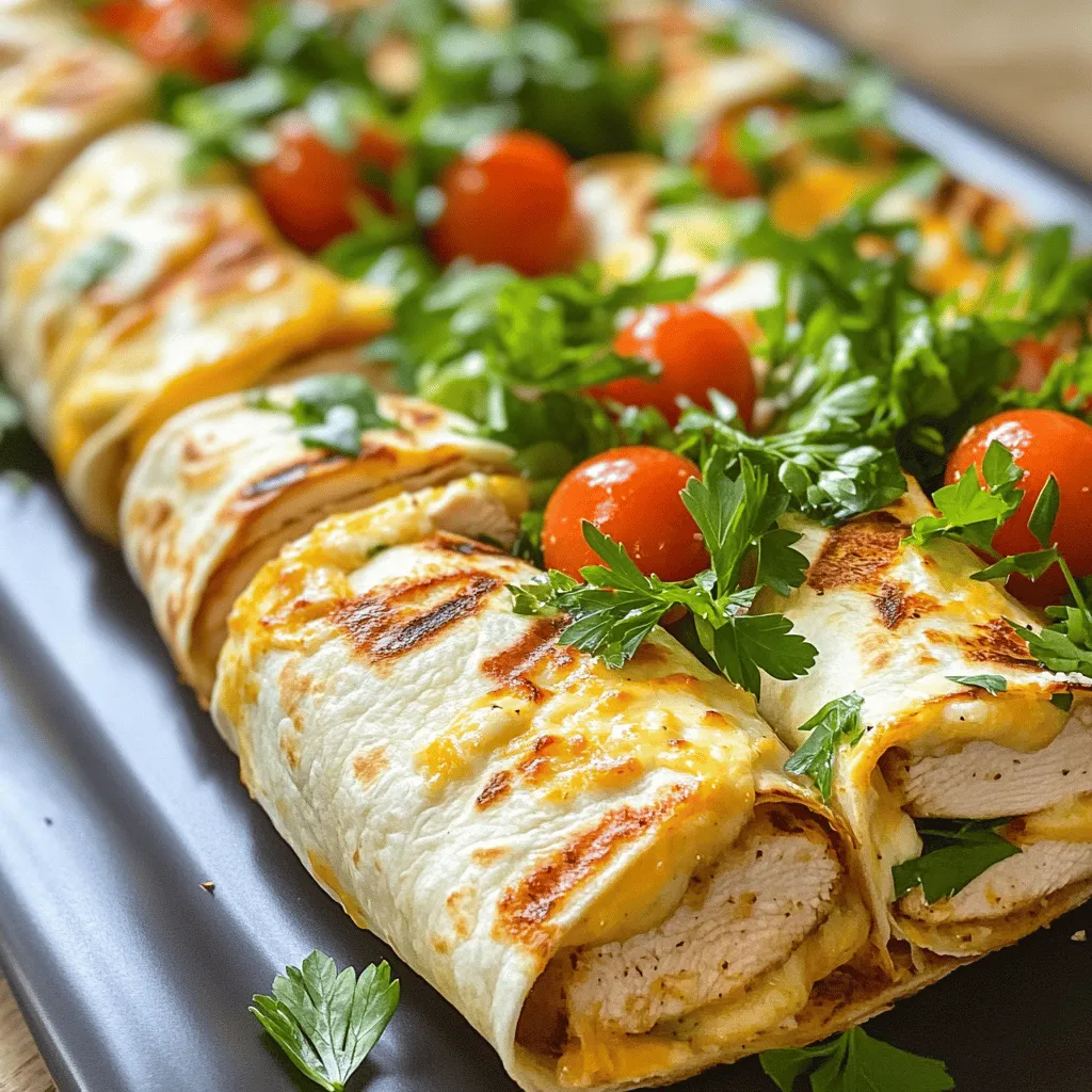 Cheesy Garlic Chicken Wraps Flavorful and Easy Meal