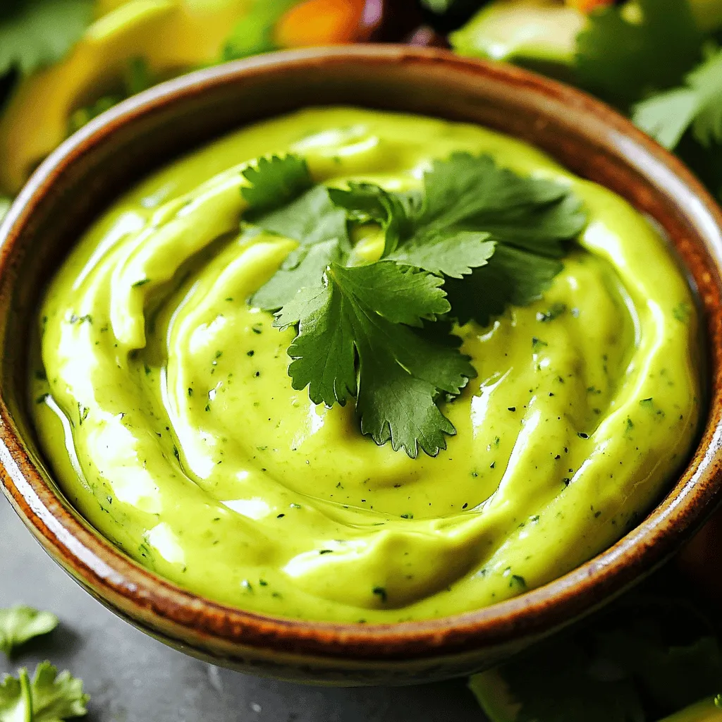 Creamy Avocado Cilantro Dressing Easy and Flavorful Mix