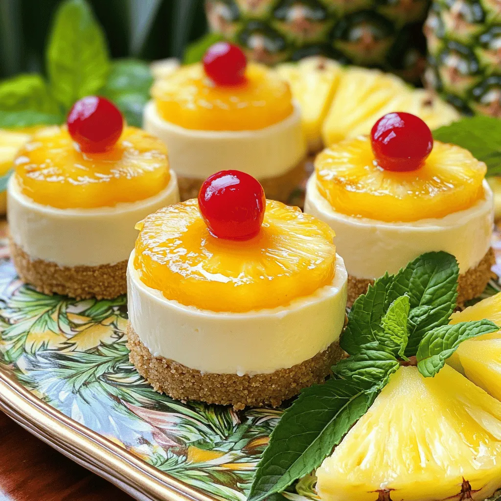 Indulging Pineapple Upside-Down Cheesecakes Recipe