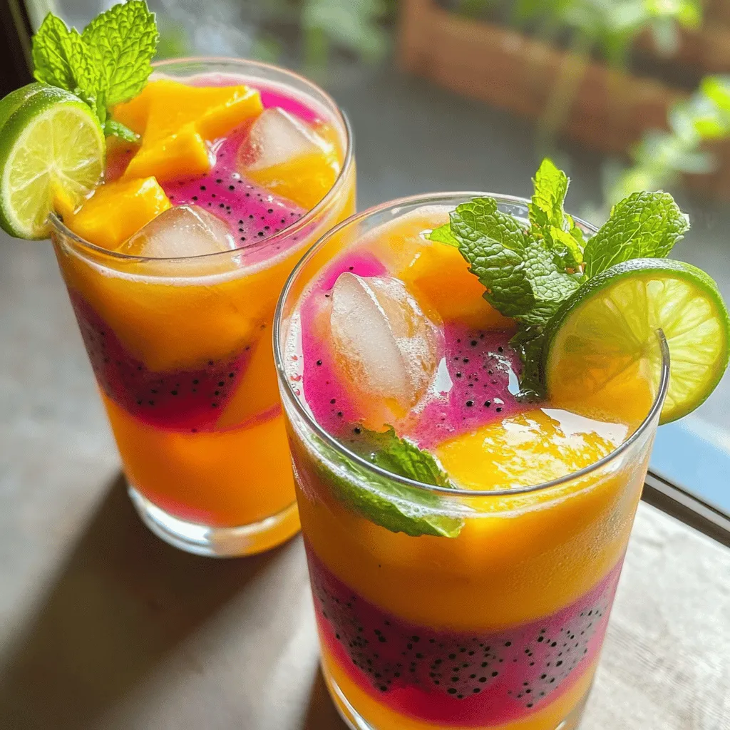 Mango Dragonfruit Refresher Easy Summer Drink Recipe