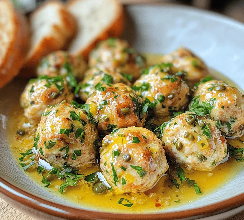 Chicken Piccata Meatballs are a delightful culinary creation that marries the traditional Italian dish of piccata with the universally loved comfort food—meatballs. Originating from Italy, the classic piccata dish typically features lightly floured and sautéed chicken breast served in a buttery lemon sauce, accented with capers. This recipe takes those beloved flavors and transforms them into juicy, tender meatballs that are not only easy to prepare but also offer a fresh twist on a chicken dinner.