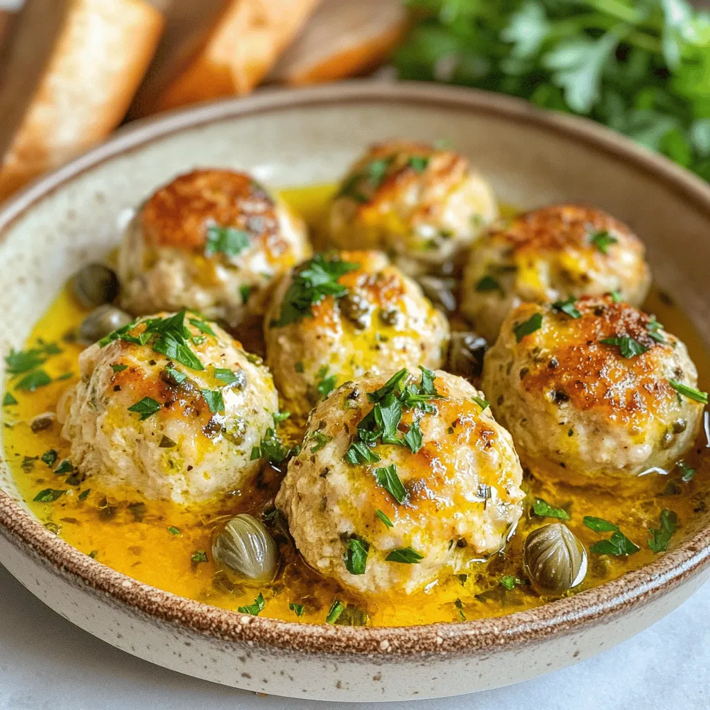 Chicken Piccata Meatballs Recipe