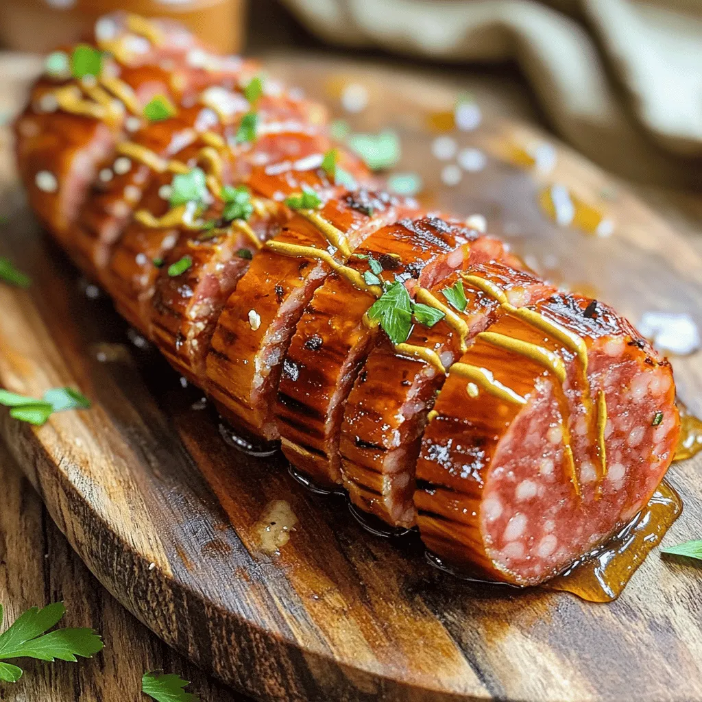 Mustard Hasselback Kielbasa Bites: A Savory Delight for Every Occasion