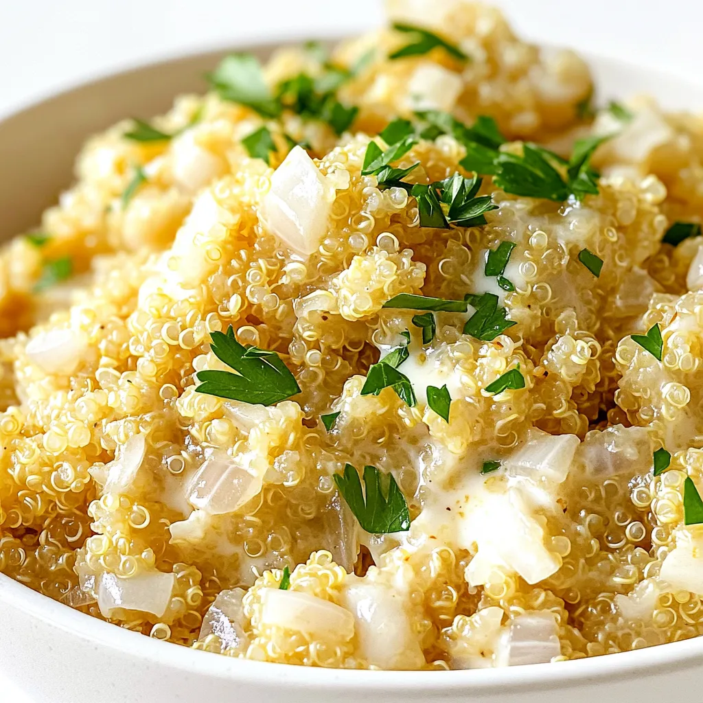 One-Pot Creamy Garlic Parmesan Quinoa Delight