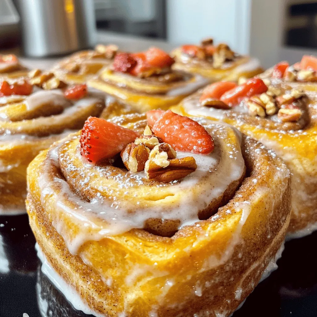 Strawberry Cheesecake Cinnamon Rolls with Pecans Delight