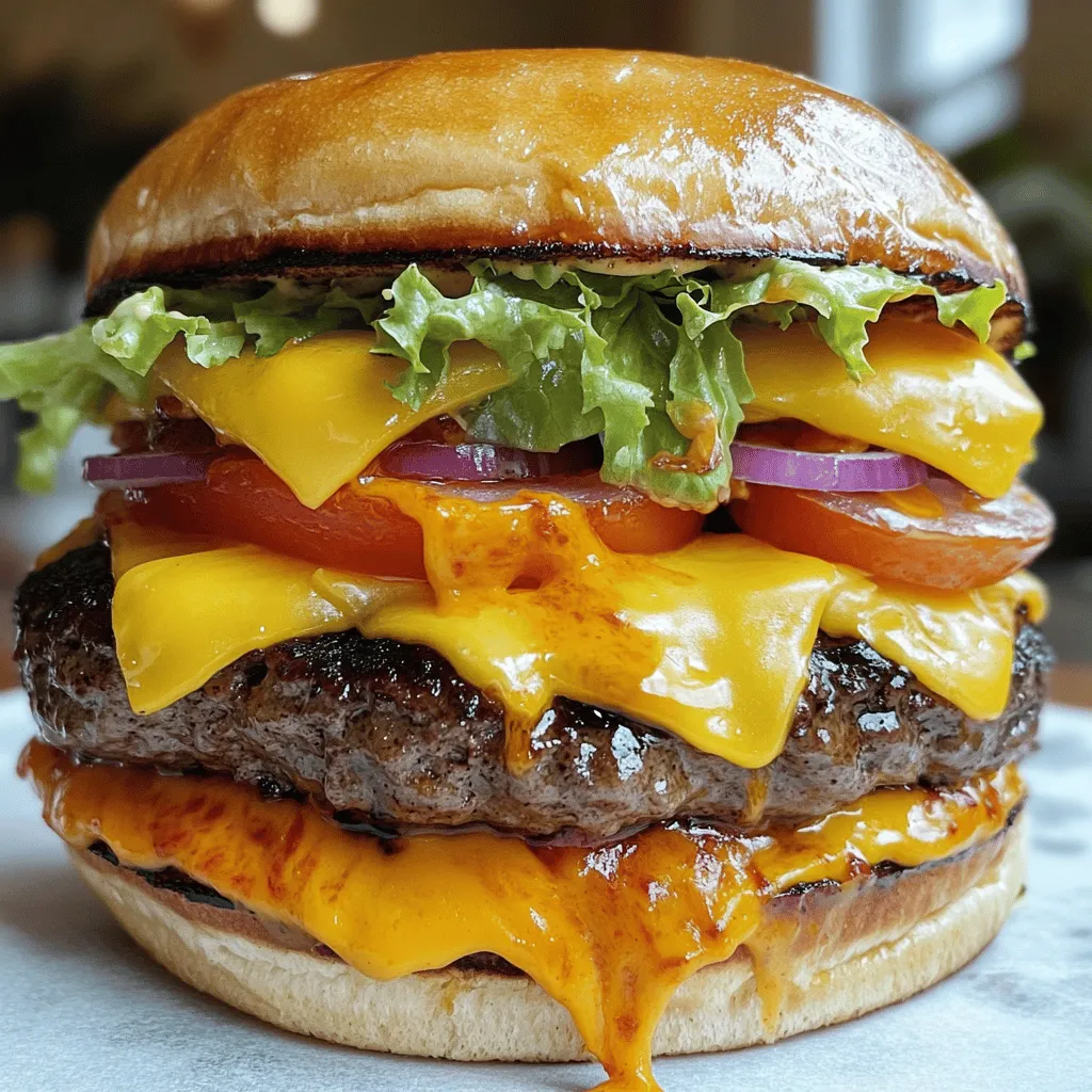 Double Cheesy Smash Burger with Flavorful New York Sauce