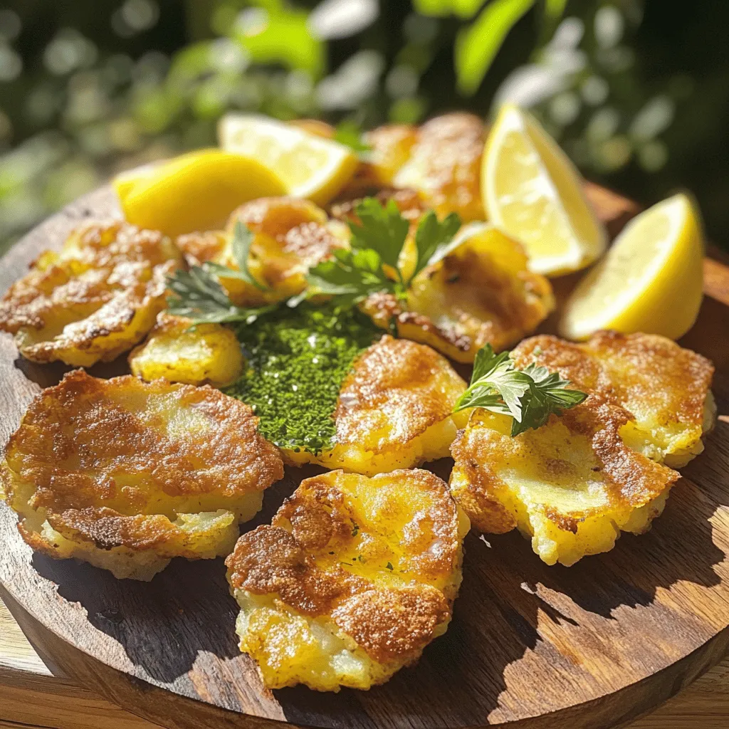 To make crispy smashed potatoes, you need just a few key ingredients. The main ingredient is baby potatoes. I suggest using about 1.5 lbs. They give a nice texture and flavor.