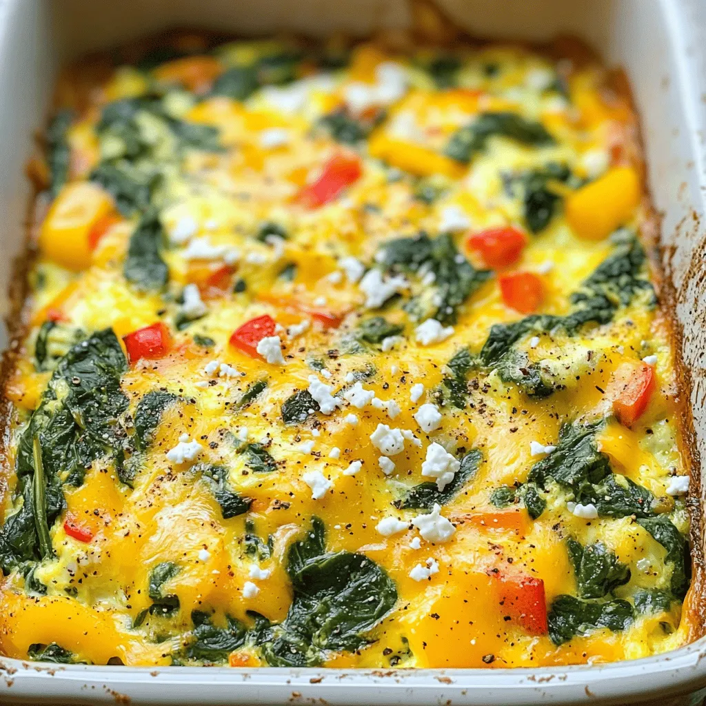 - 8 large eggs - 1 cup whole milk - 2 cups fresh spinach, chopped