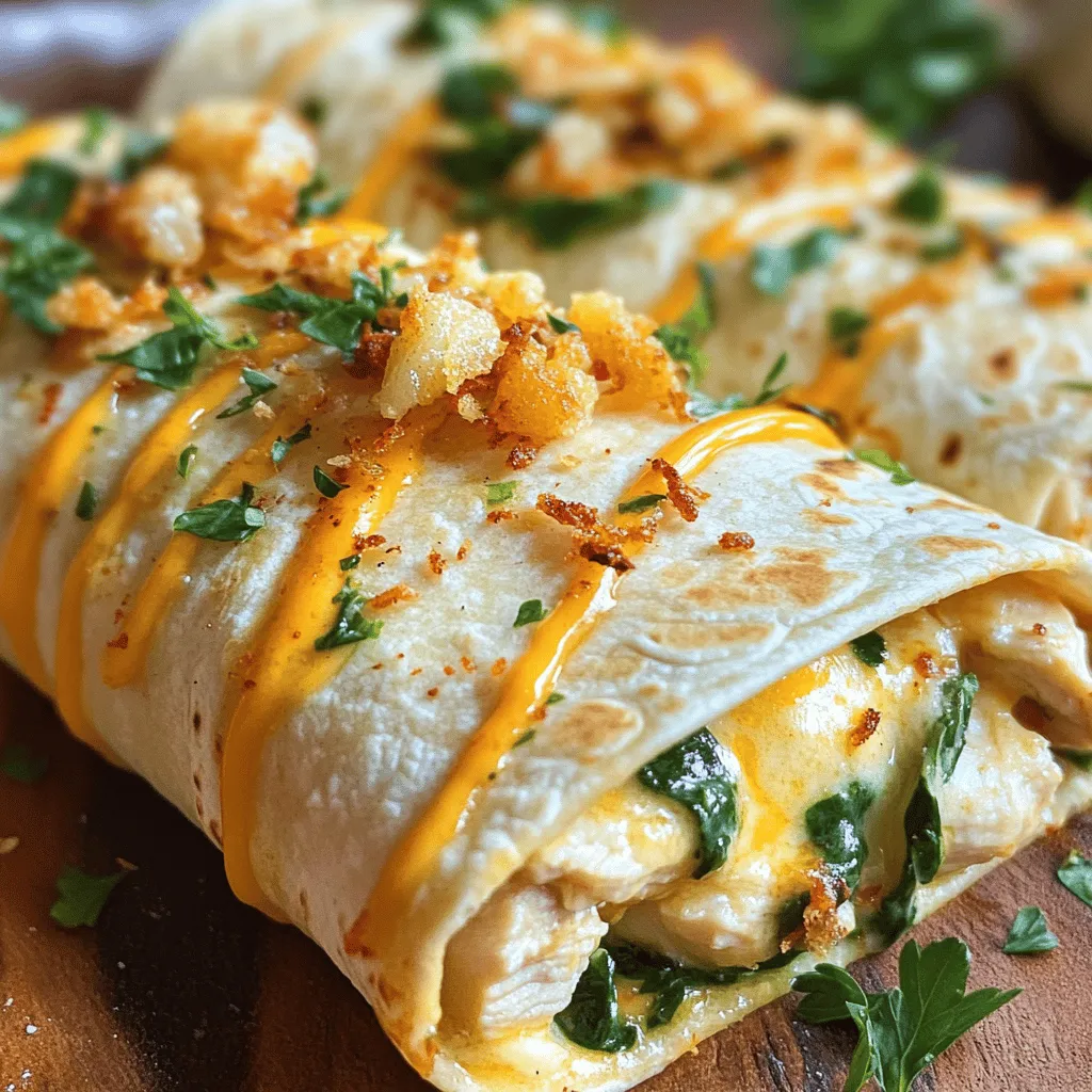 Cheesy Garlic Chicken Wraps Easy and Flavorful Meal