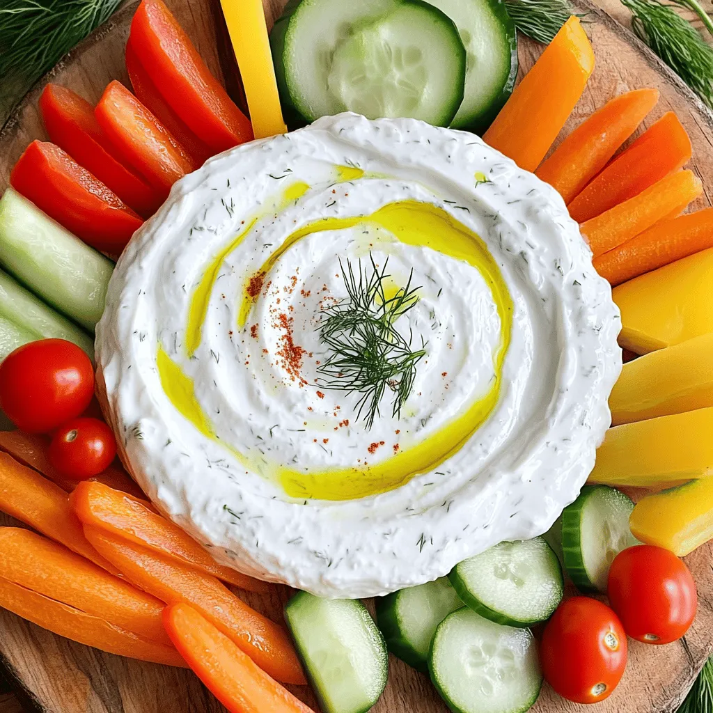 Zesty Greek Yogurt Dip Platter Refreshing Party Treat