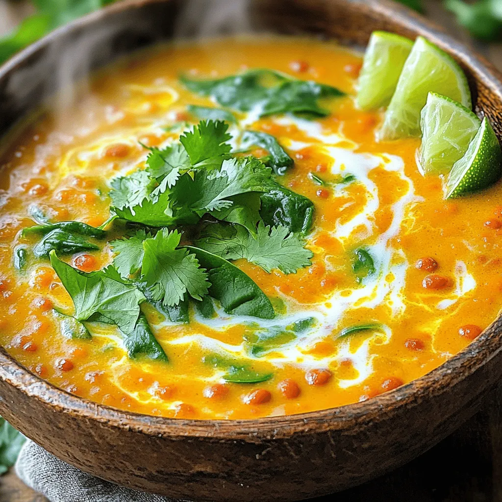 Coconut Curry Lentil Soup Hearty Comfort Food Recipe