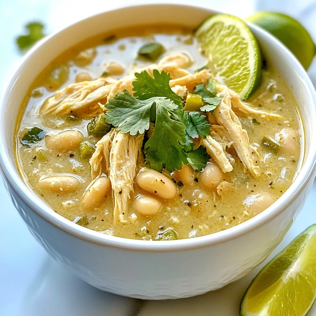 Creamy Garlic White Chicken Chili Delightful Dinner