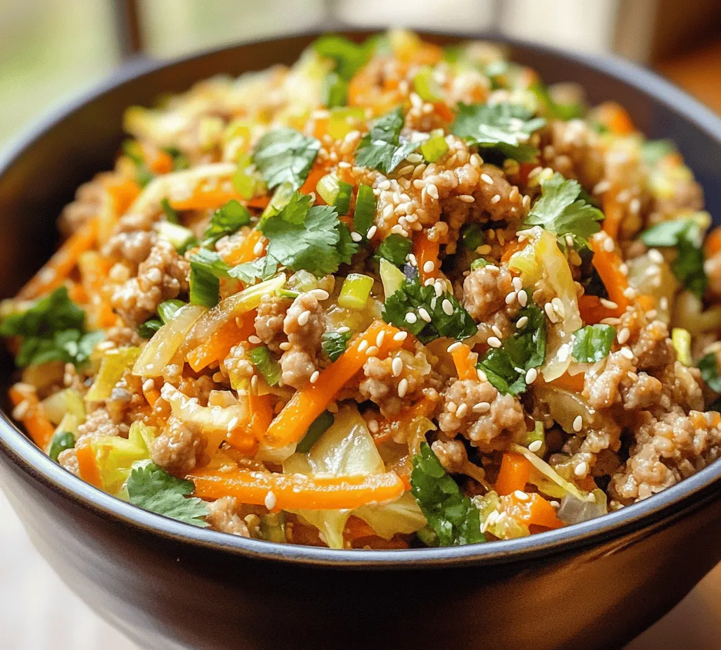 Egg Roll in a Bowl is a modern culinary twist on the traditional egg roll that has captured the hearts and taste buds of many food enthusiasts. This dish takes the beloved flavors of classic egg rolls and transforms them into a simple, yet satisfying skillet meal. With its vibrant mix of fresh vegetables, savory meat, and aromatic seasonings, Egg Roll in a Bowl is not only a feast for the senses but also a practical solution for those looking for quick and nutritious meal options.