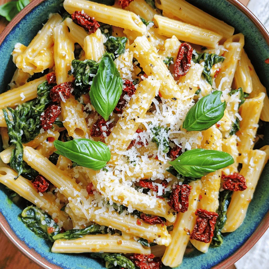Sun-Dried Tomato Spinach Pasta Fast and Flavorful Meal