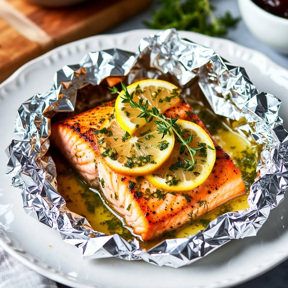 Garlic Herb Butter Salmon Foil Delightful Recipe