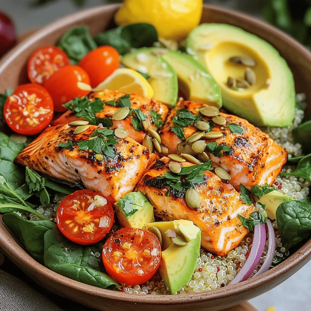 Epic Garlic-Lemon Salmon Power Bowl Healthy Delight