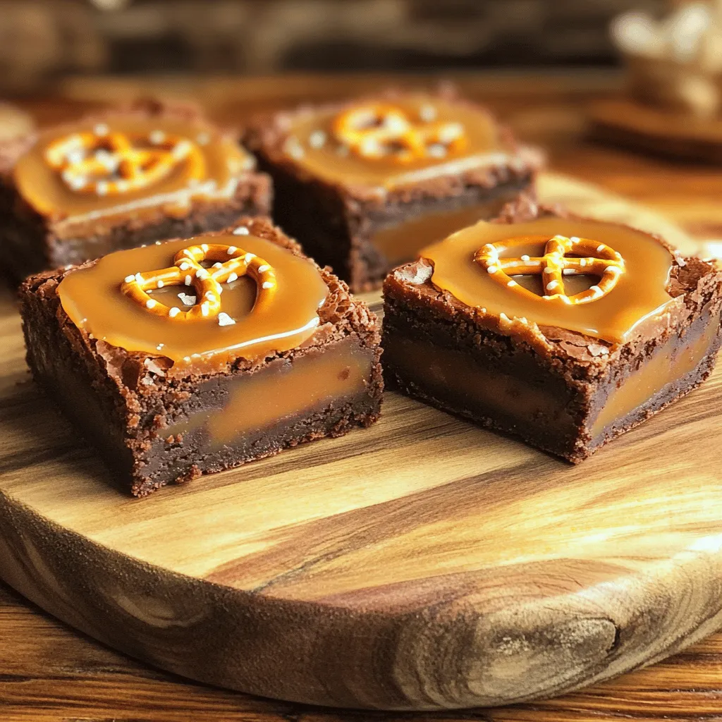 Salted Caramel Pretzel Brownies Divine Dessert Option