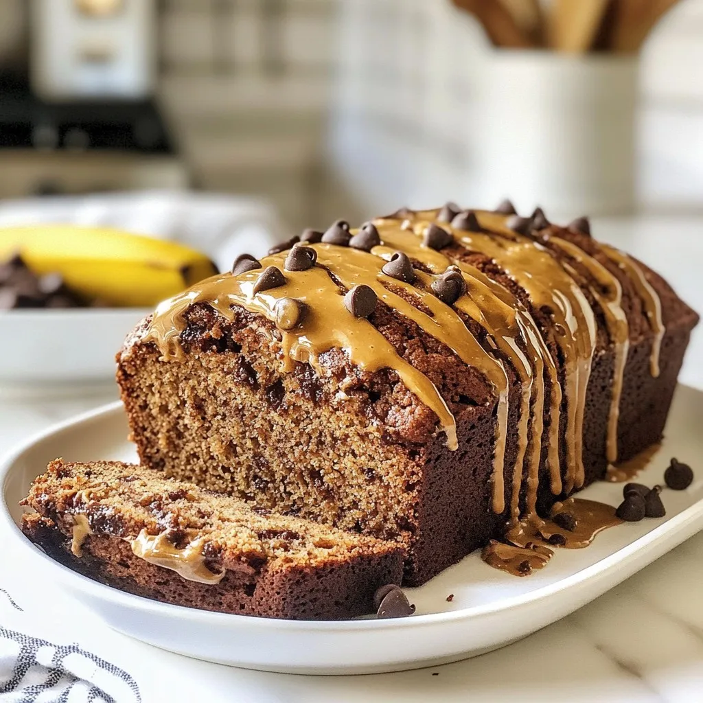 Chocolate Peanut Butter Banana Bread Delightful Treat