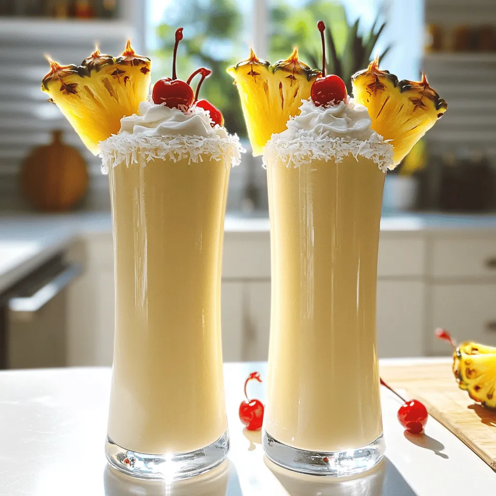 Pina Colada Milkshakes Recipe Easy and Delicious Idea