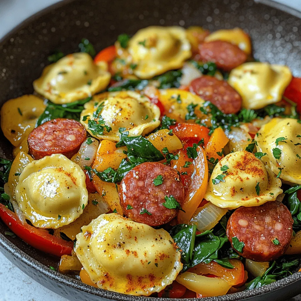 To create a tasty pierogi sausage skillet, you need a few key ingredients. Start with 12 frozen potato and cheese pierogis. These pierogis bring a creamy texture that blends well with the sausage.