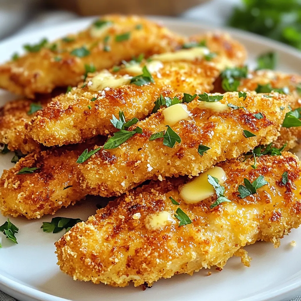 Garlic Parmesan Chicken Tenders Luscious and Crispy