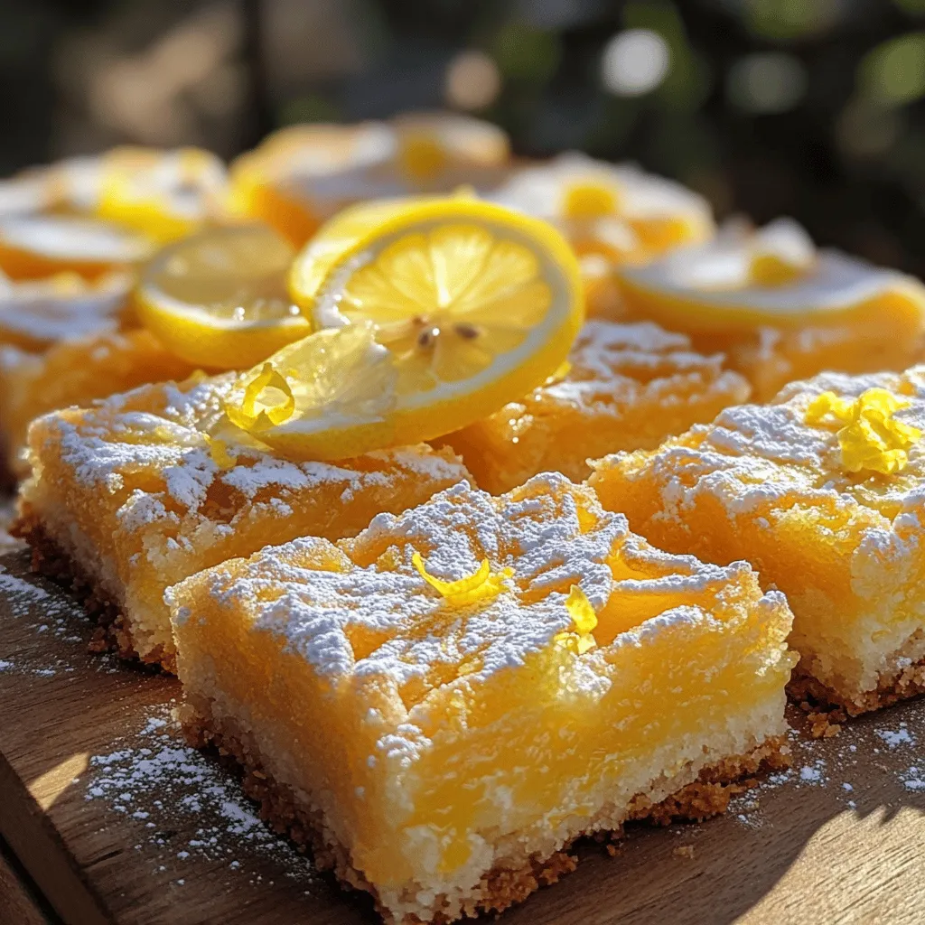 To make the best lemon bar cookies, you need some key ingredients. Here’s the list: