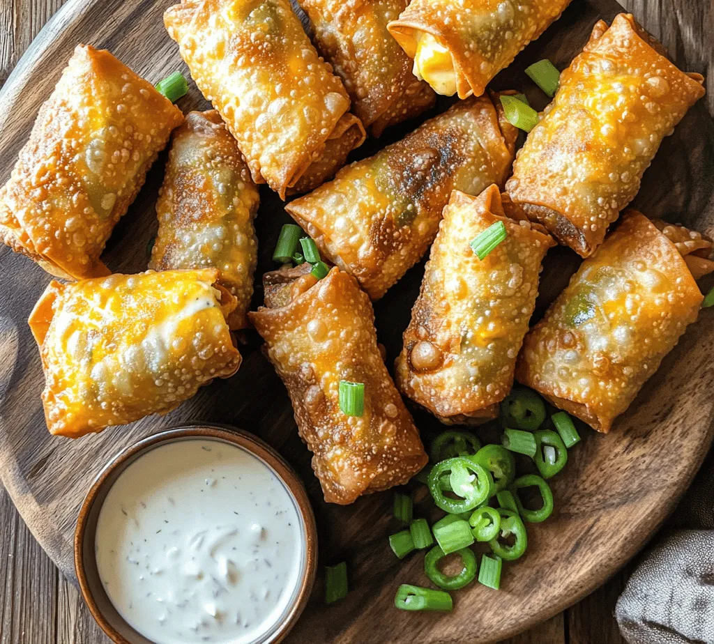 To truly appreciate Jalapeno Popper Egg Rolls, it’s essential to understand the traditional components of jalapeno poppers. At their core, jalapeno poppers consist of fresh jalapenos, which are typically halved and seeded, then stuffed with a mixture of cream cheese and cheddar cheese. This combination creates a delightful balance of flavors: the creamy richness of the cheeses complements the spicy kick from the jalapenos.