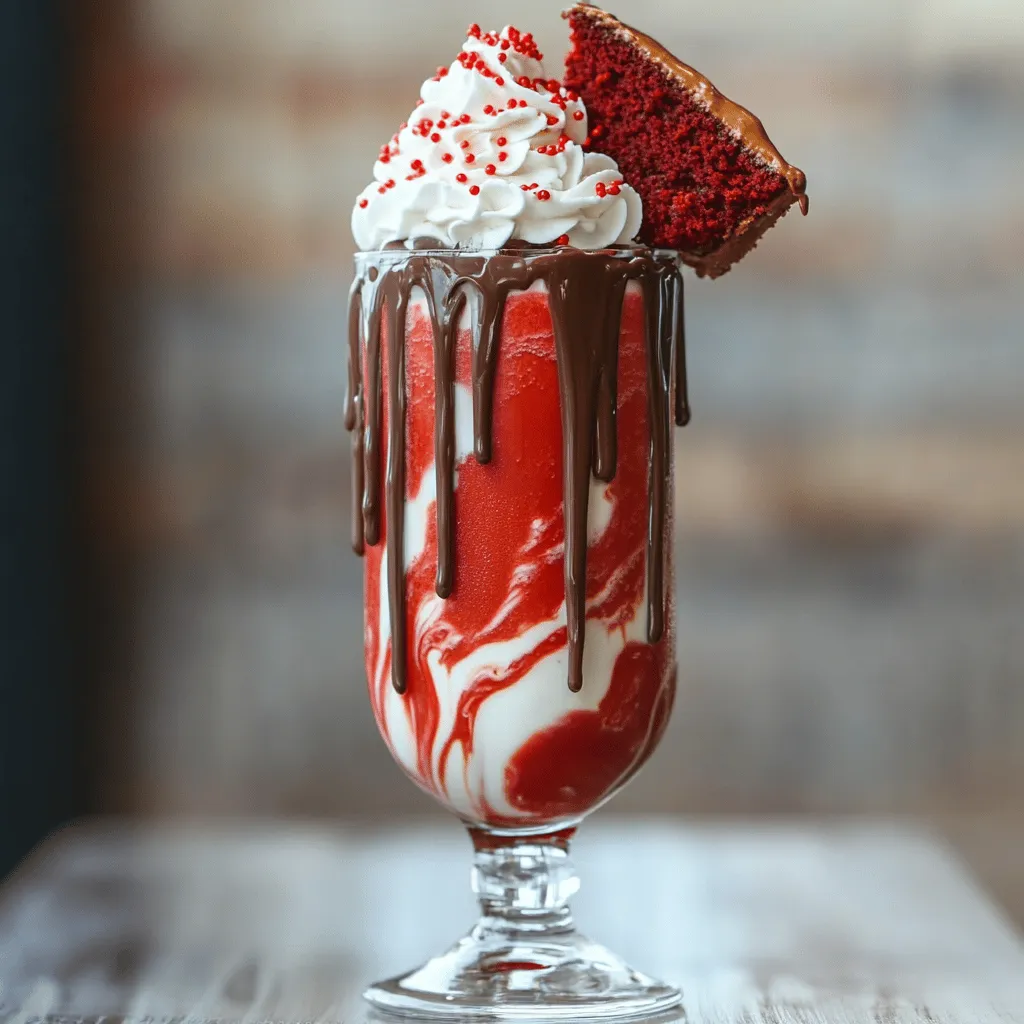 Red Velvet Milkshake Delight: A Creamy Indulgence