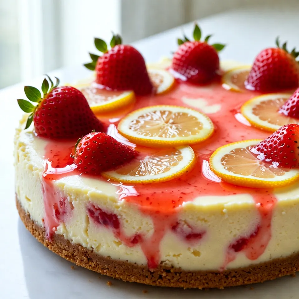 Strawberry Lemonade Cheesecake Irresistible Summer Treat